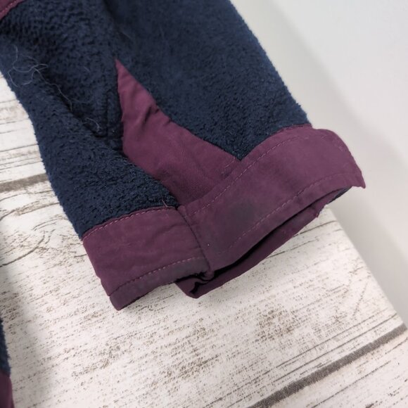 Vtg 90's MEC Mountain Equipment Coop Blue and Maroon Fleece Jacket Men Large - Picture 2 of 9